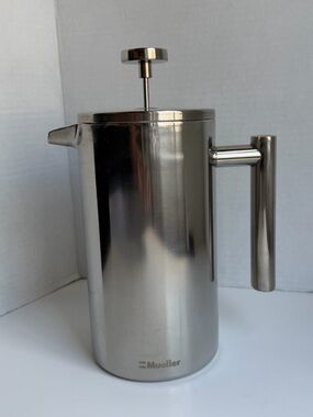 Mueller Austria Stainless Steel French Press Coffee Maker 34oz Double Walled EUC